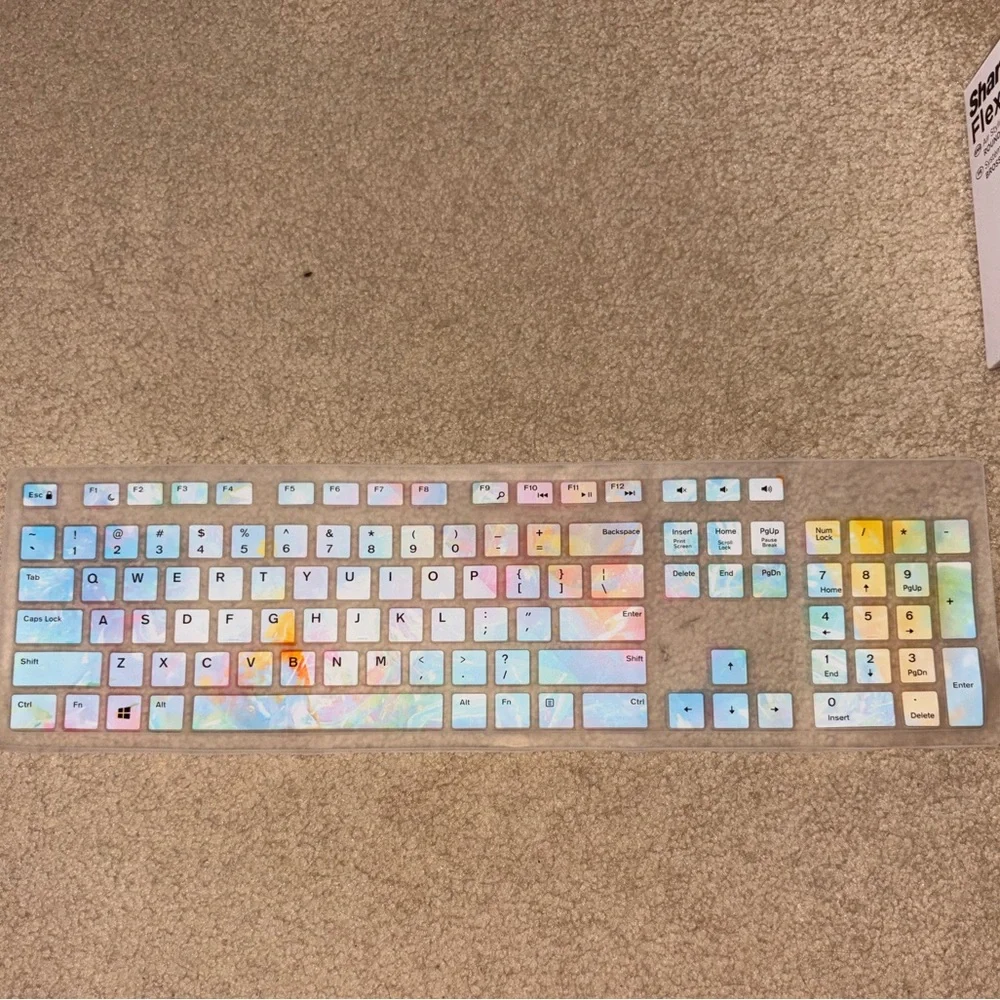 Slim Keyboard Skin with Rainbow Design